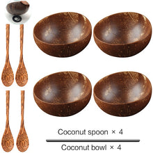Load image into Gallery viewer, Natural Coconut Bowl Spoon Set