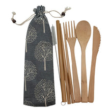 Load image into Gallery viewer, Bamboo Cutlery Set Travel Utensils
