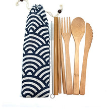 Load image into Gallery viewer, Bamboo Cutlery Set Travel Utensils
