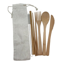 Load image into Gallery viewer, Bamboo Cutlery Set Travel Utensils
