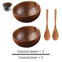 Load image into Gallery viewer, Natural Coconut Bowl Spoon Set
