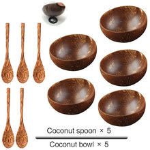 Load image into Gallery viewer, Natural Coconut Bowl Spoon Set
